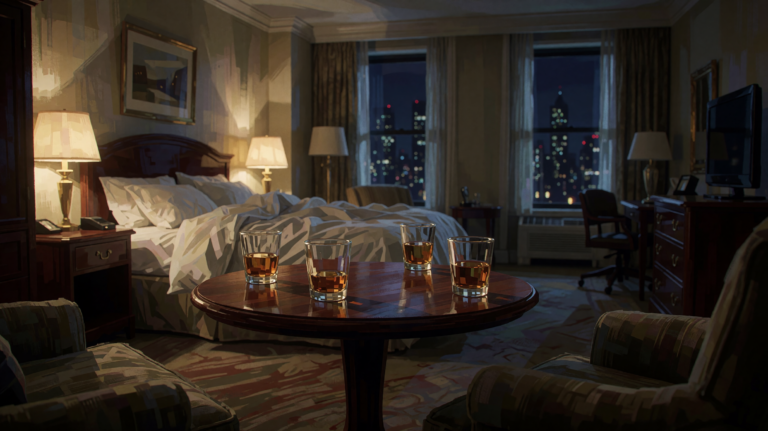 A hotel room